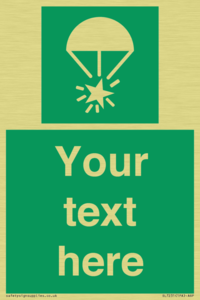 Custom sign safe condition Rocket parachute flare